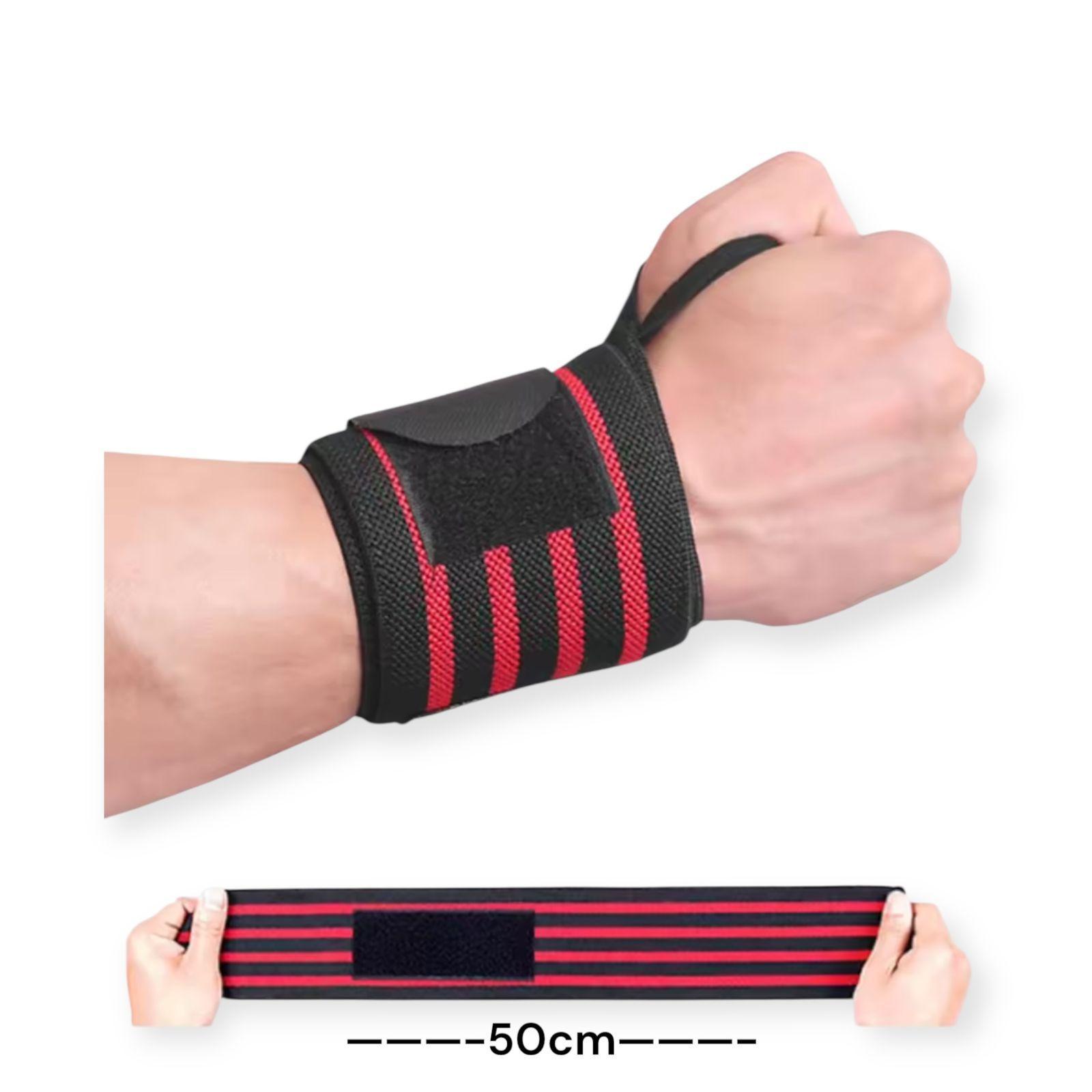 Par Muñequera Boer Crossfit Fitness Levantamiento Elasticada-3