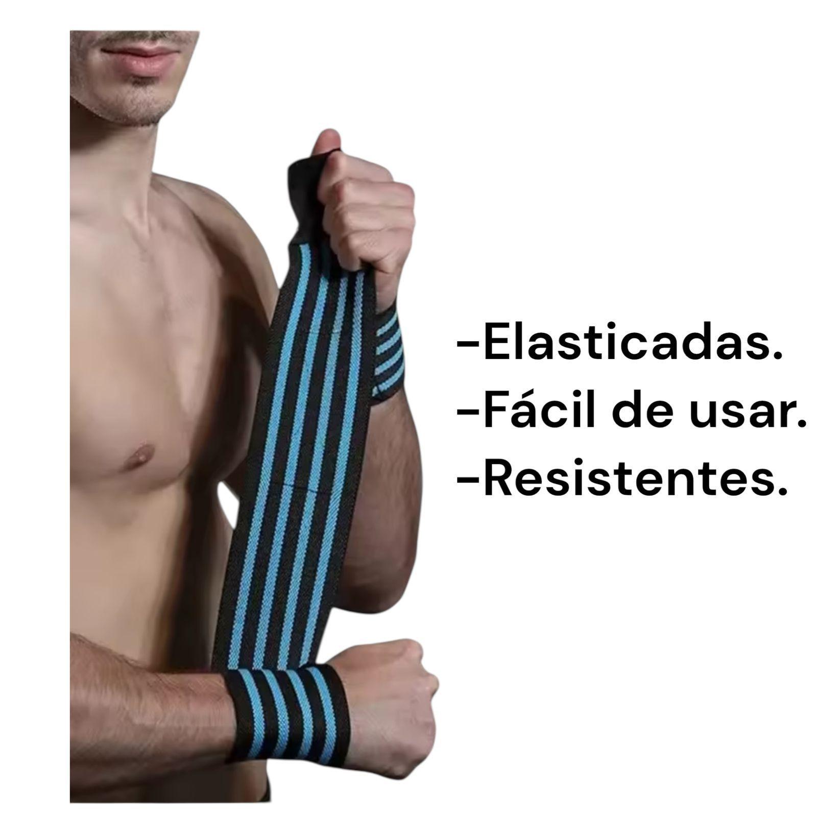 Par Muñequera Boer Crossfit Fitness Levantamiento Elasticada-7