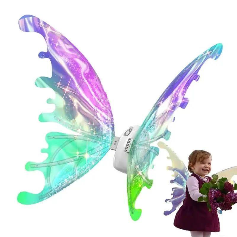 Alas De Mariposa Con Movimiento Automático Luz Sonido Disfraz-2