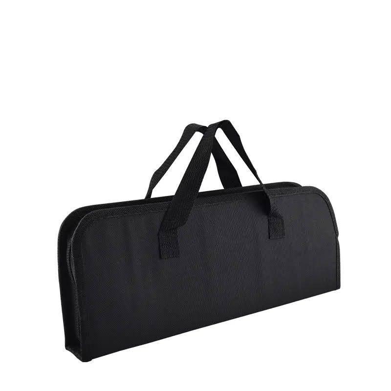 Set Parrillero 3 Herramientas + Brochetas Acero Con Bolso Asado-3