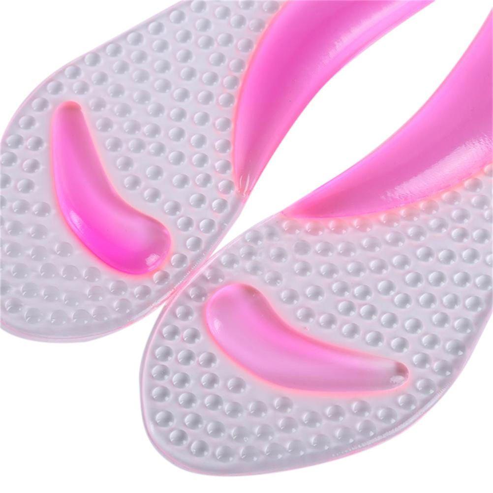 Par Plantillas Gel Silicona Con Soporte Cojín Talón De Arco-4