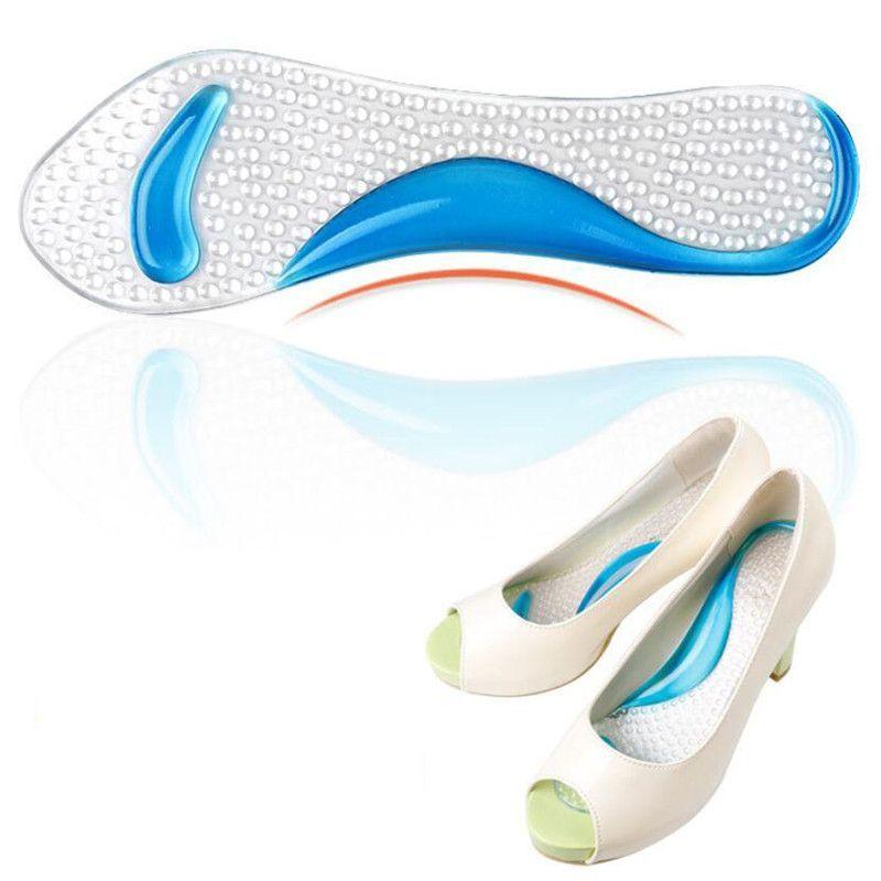 Par Plantillas Gel Silicona Con Soporte Cojín Talón De Arco-7