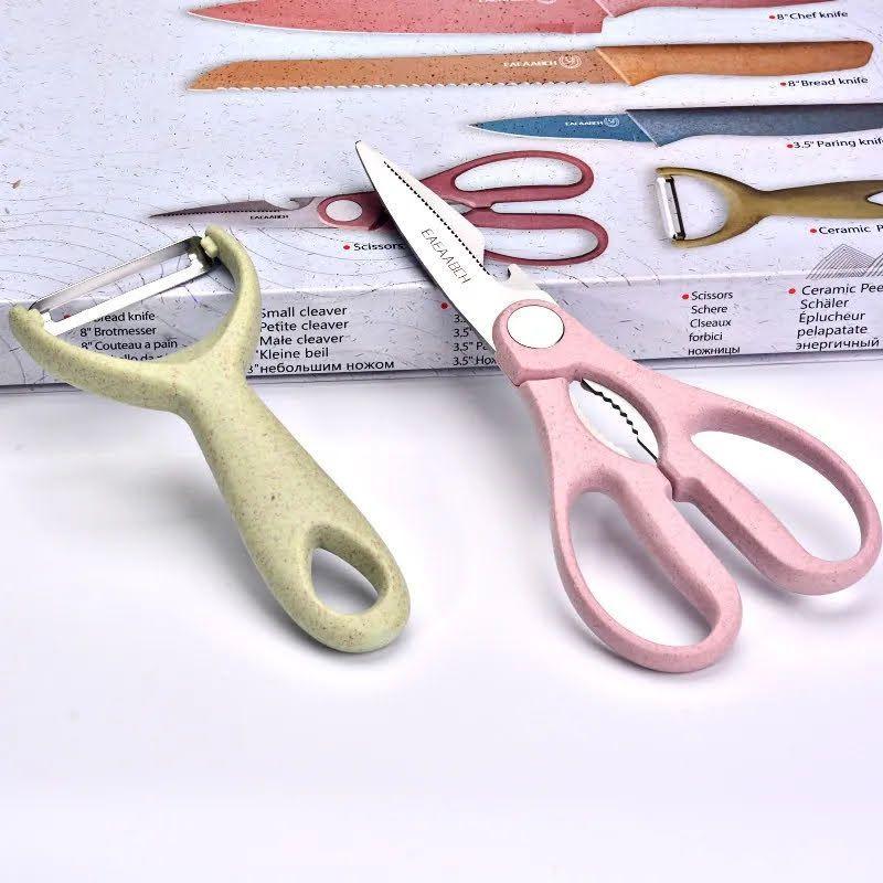 Set de 6 Cuchillos Ceramica Cocina Utensilios Color Pastel-5