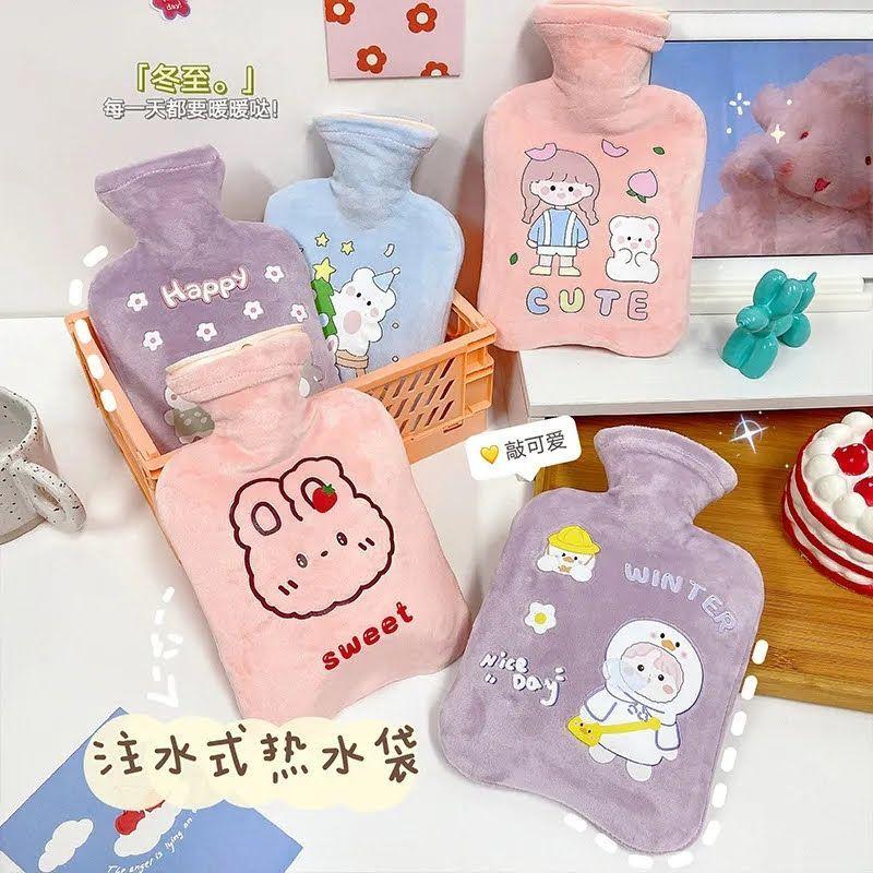 Guatero Bolsa Agua Caliente Con Funda Felpa Kawaii 500ml-4