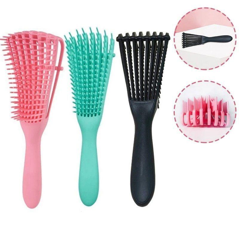 Cepillo Flexible Desenredante Cabello Rizo Ondulado-4