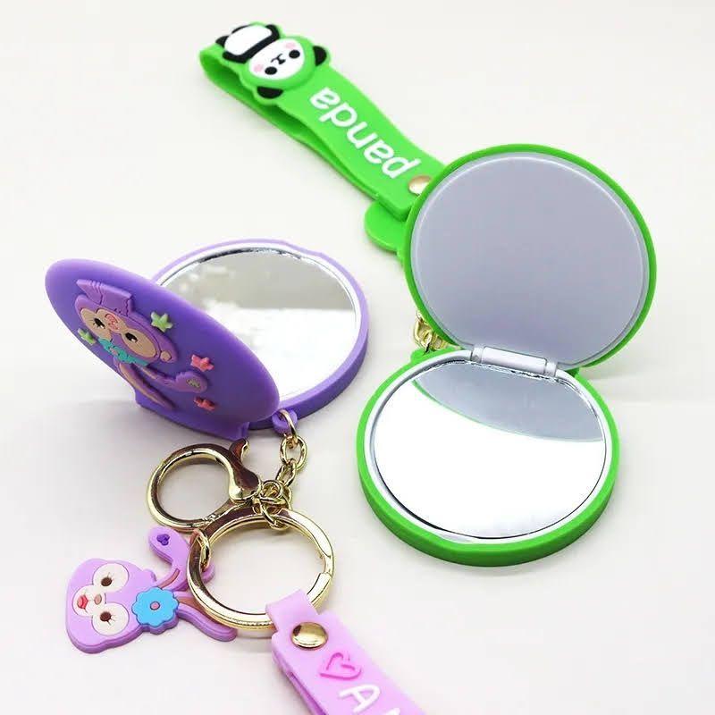 Llavero Con Espejo Plegable Diseño Kawaii Portatil -2