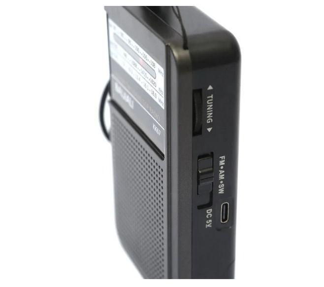 Radio Portátil Bolsillo Am/fm Antena Mk-308 Color Negro-2
