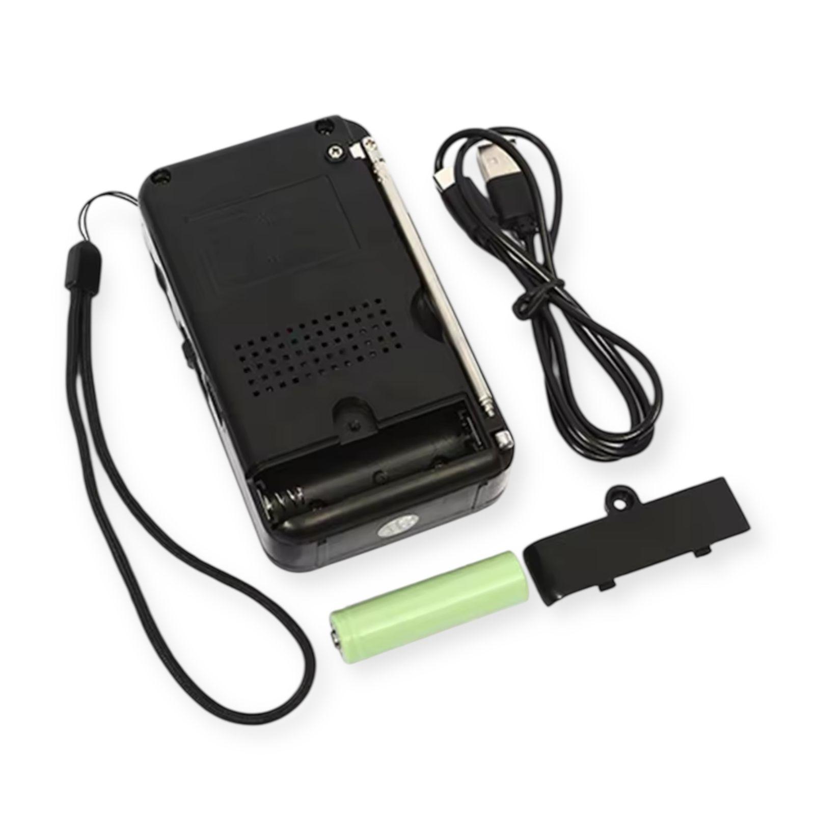 Radio Portátil Bolsillo Am/fm Antena Mk-308 Color Negro-4