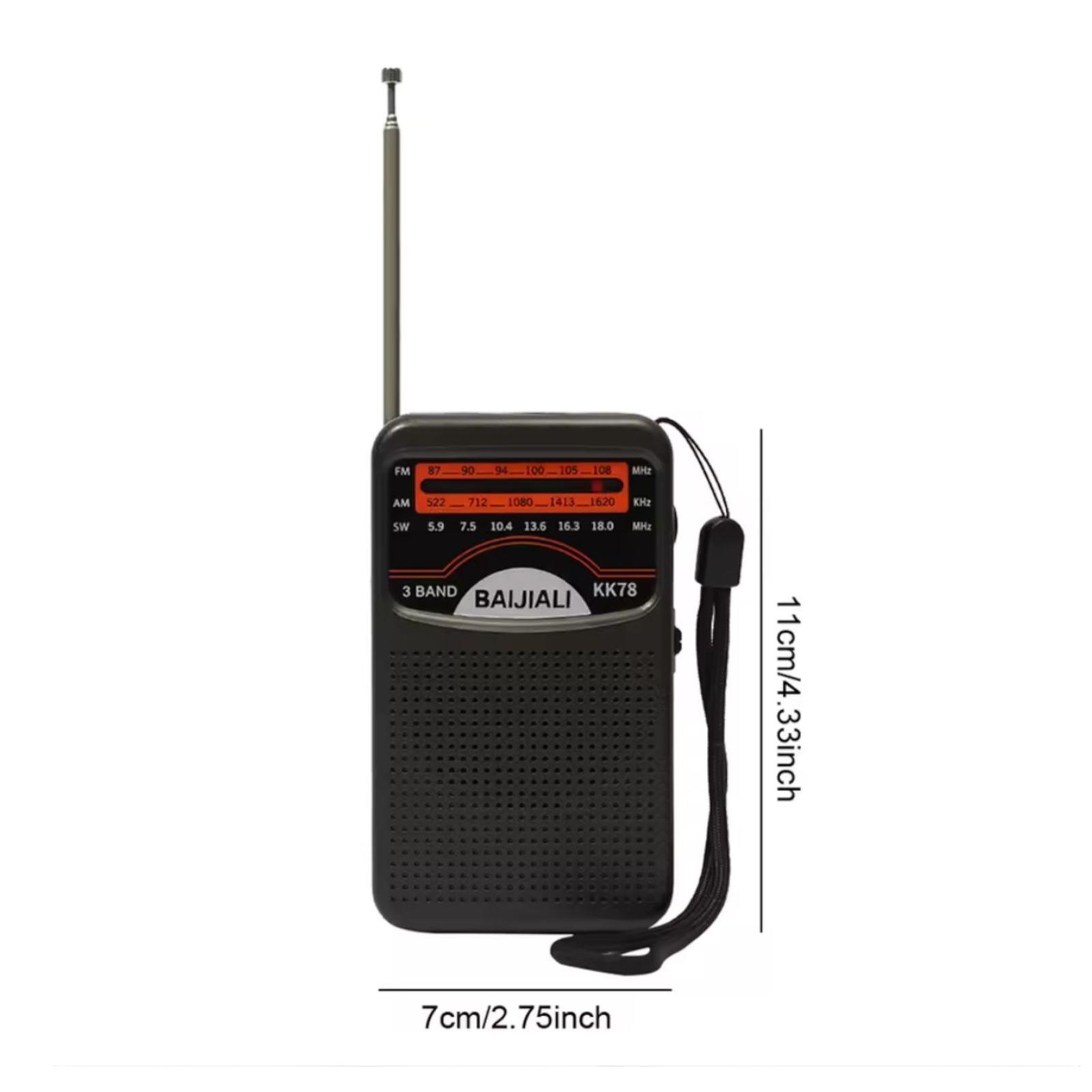 Radio Portátil Bolsillo Am/fm Antena Mk-308 Color Negro-5