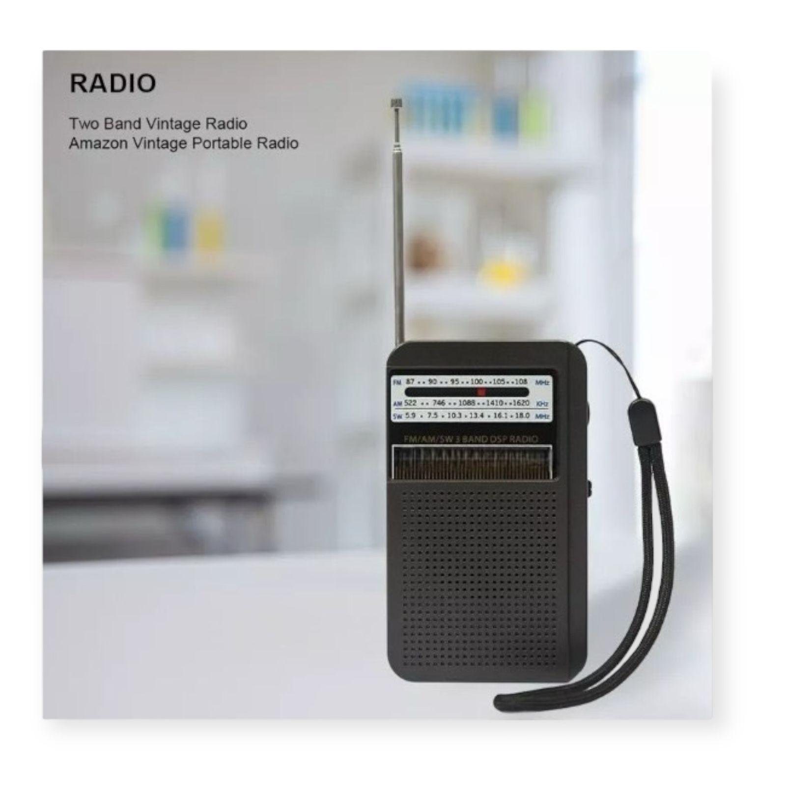Radio Portátil Bolsillo Am/fm Antena Mk-308 Color Negro-6