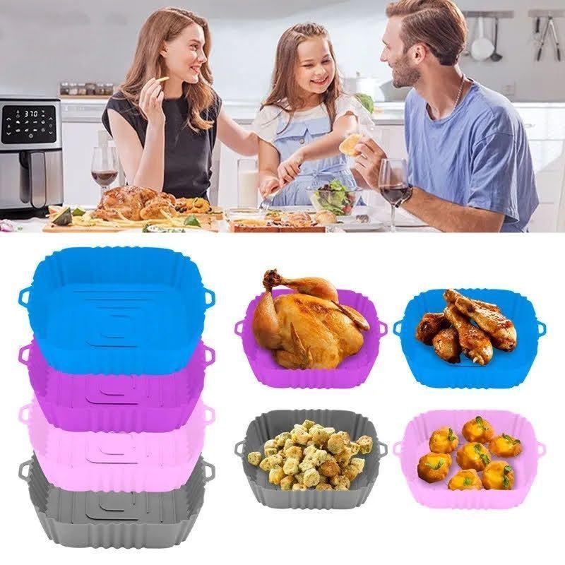 Bandeja Anti Adherente Silicona Air Fryer 20cm Reutilizable Freidora Aire-2