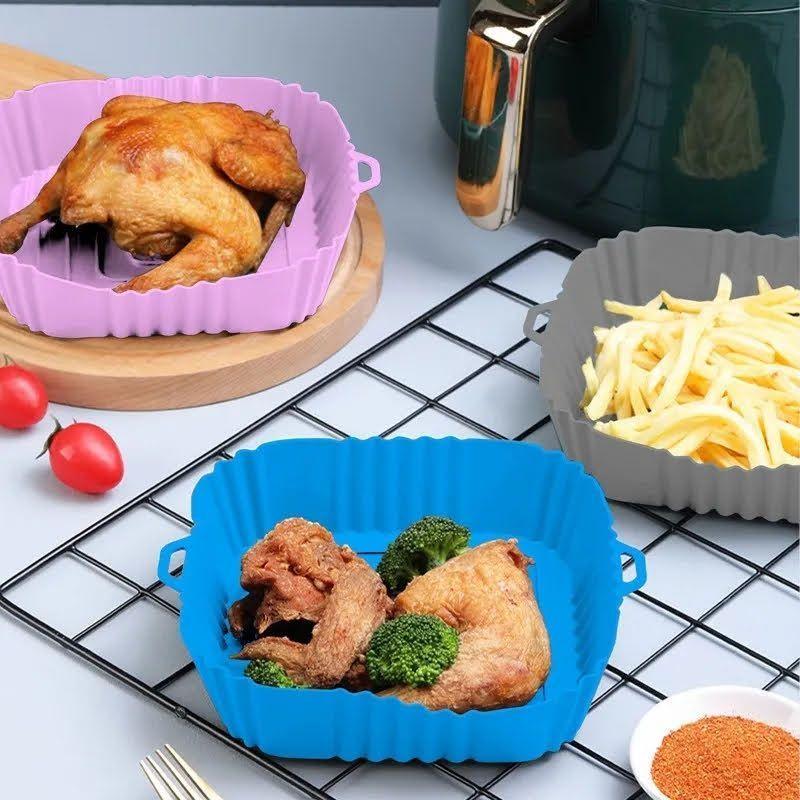 Bandeja Anti Adherente Silicona Air Fryer 20cm Reutilizable Freidora Aire-4