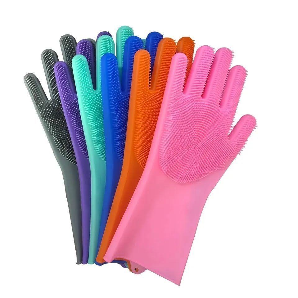 2 Guantes Magicos De Silicona Lavaloza Multiuso Limpieza-6
