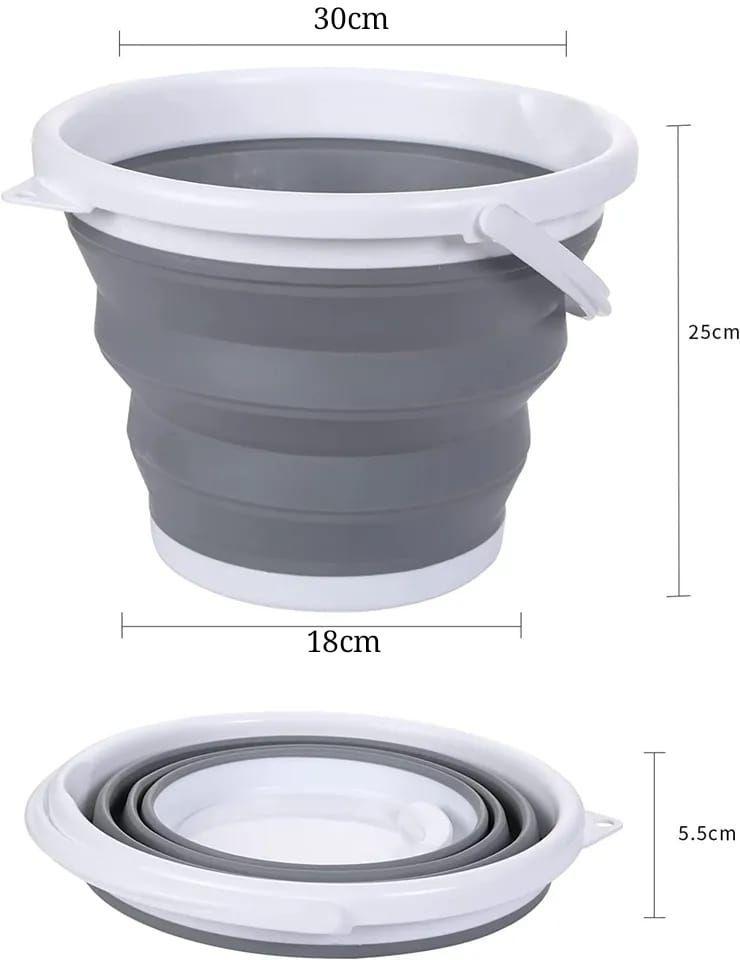 Balde Plegable Portatil Cubeta 10 lts Para Lavado Limpieza-1