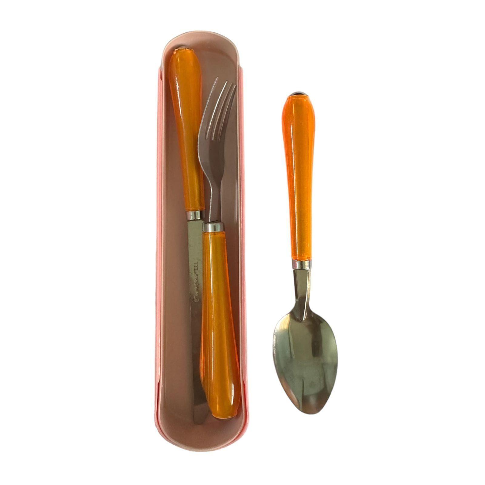 Set Cubiertos Ecológicos Portátil Servicio Viajero Camping-7