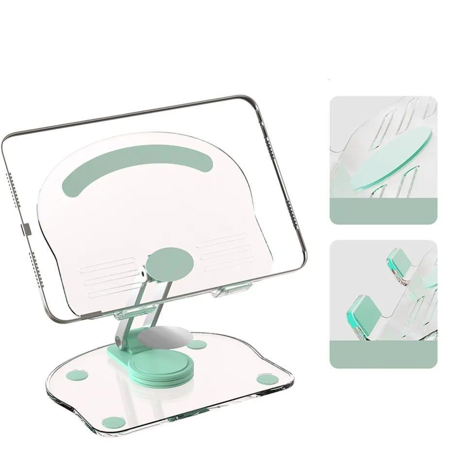 Soporte Acrilico 360° Tablet Celular Ajustable Plegable Escritorio -2