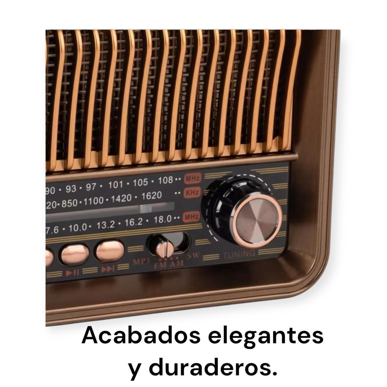 Radio Bluetooth Mp3 Sd Usb Am Fm Vintage Portatil Recargable -2