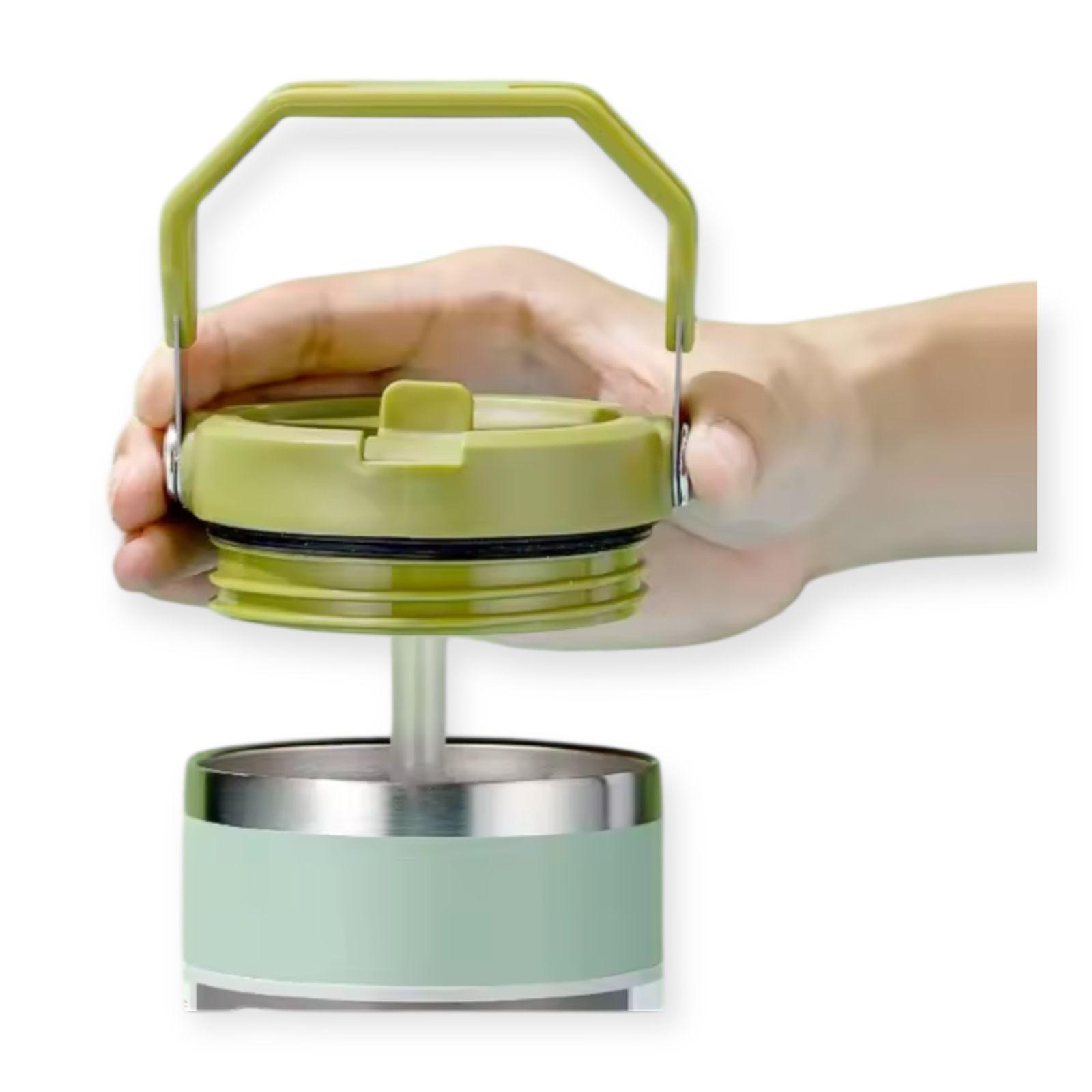 Termo Vaso Termico Botella 890ml Acero Inox Con Bombilla-2