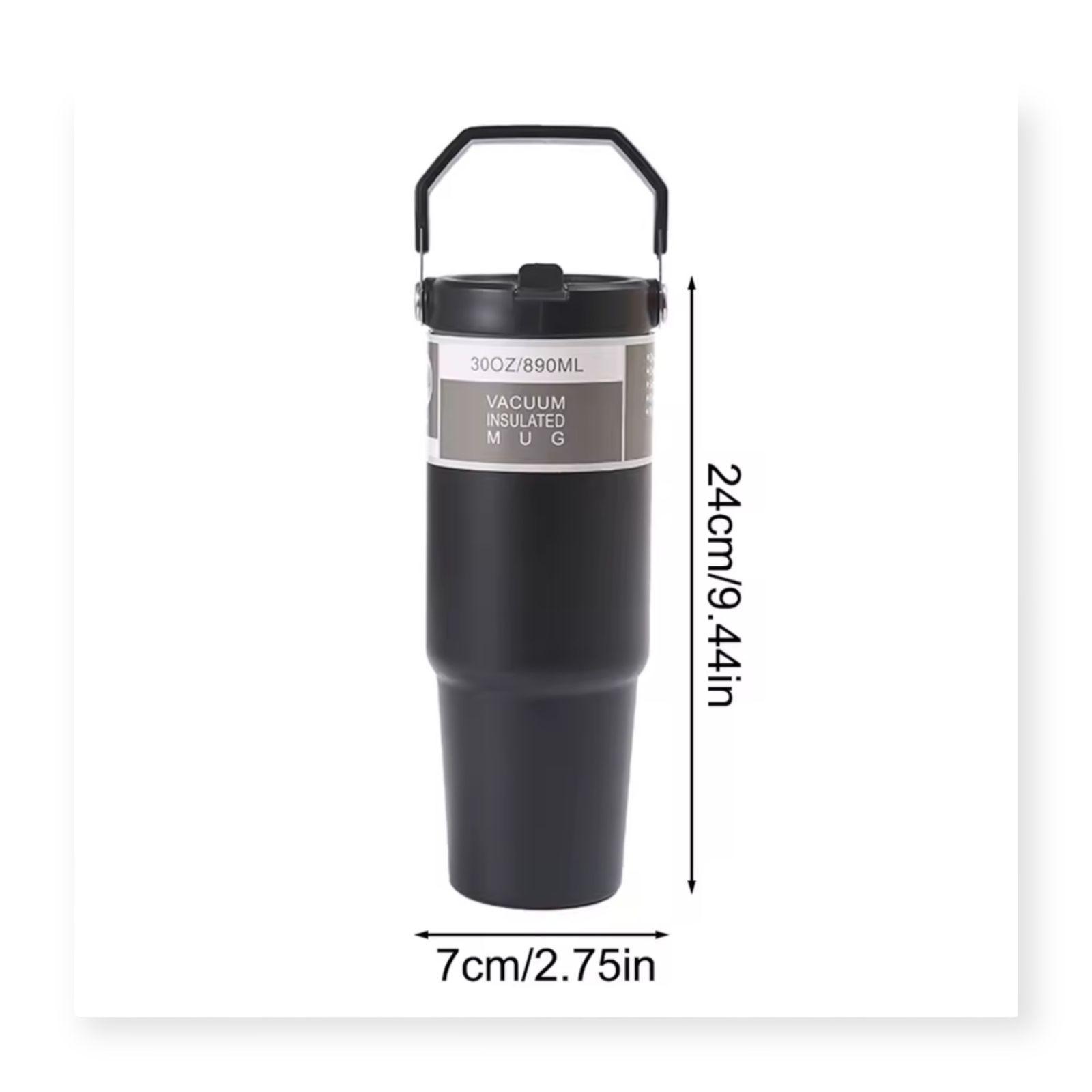 Termo Vaso Termico Botella 890ml Acero Inox Con Bombilla-3