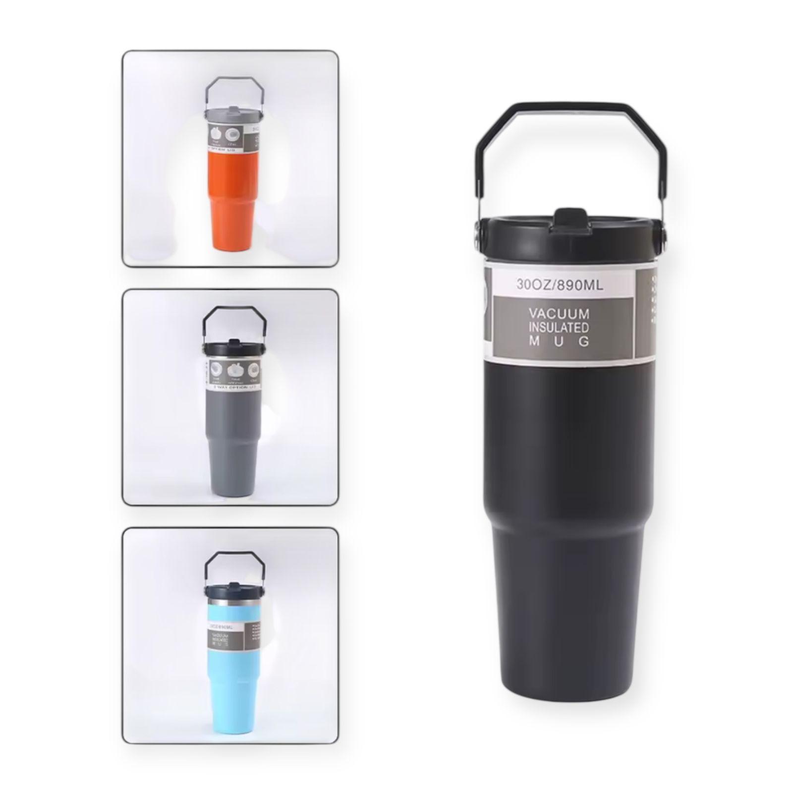 Termo Vaso Termico Botella 890ml Acero Inox Con Bombilla-5