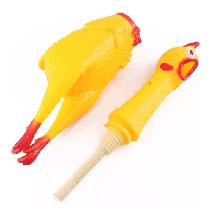 Pollo Juguete De Goma Con Sonido 39cm Para Perros Y Gatos-2