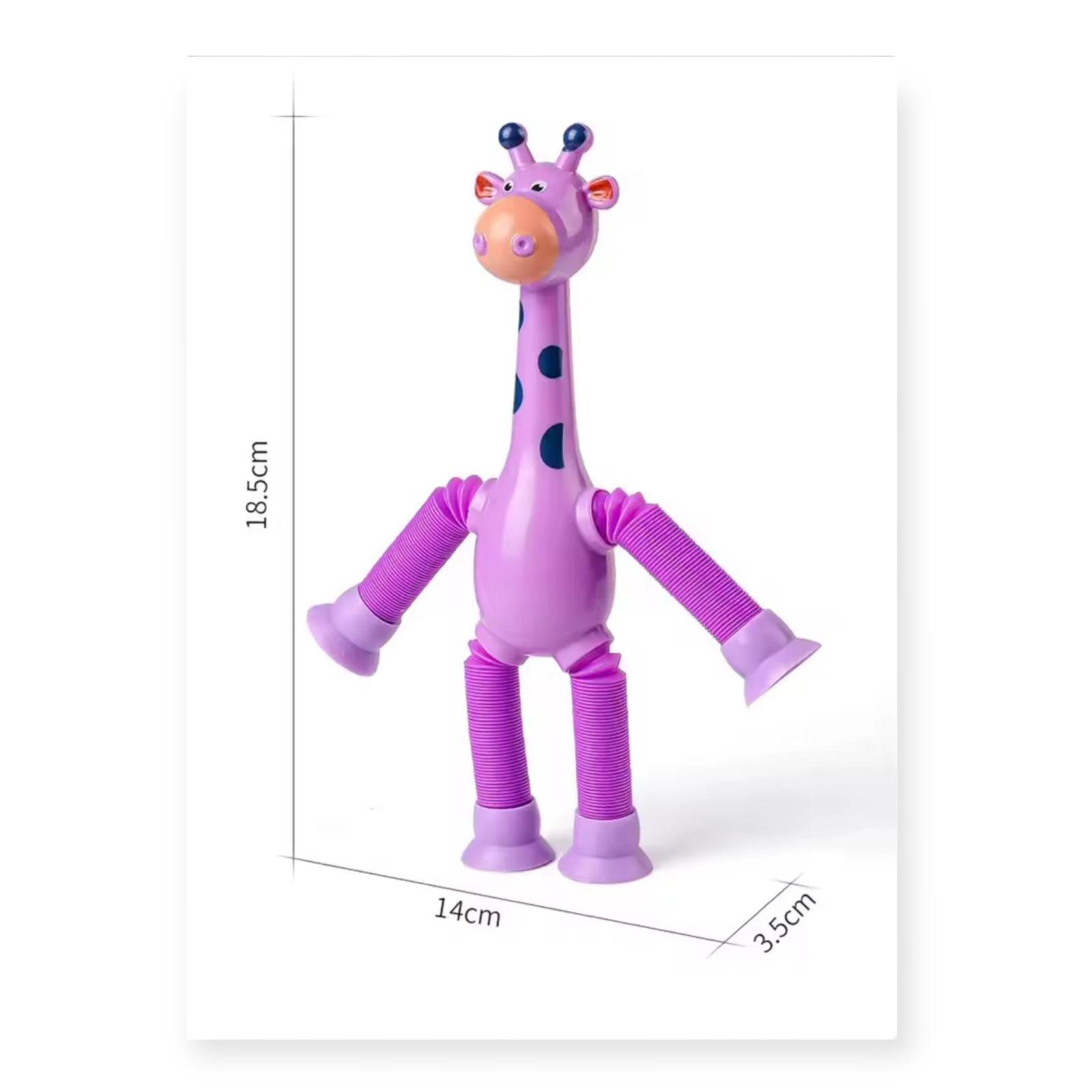Juego de 4 Jirafas Pop it Tube Divertido Sensorial Estirar-1