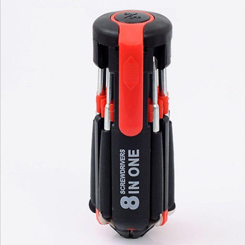 Destornillador 8 En 1 Con Linterna Led Herramienta Multiuso-0