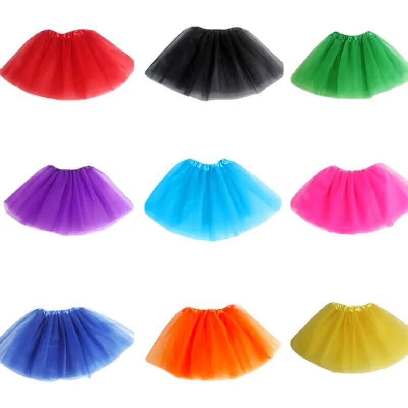 Falda Tutú Para Niñas Hasta 8 Años Disfraz Colores 30cm-3