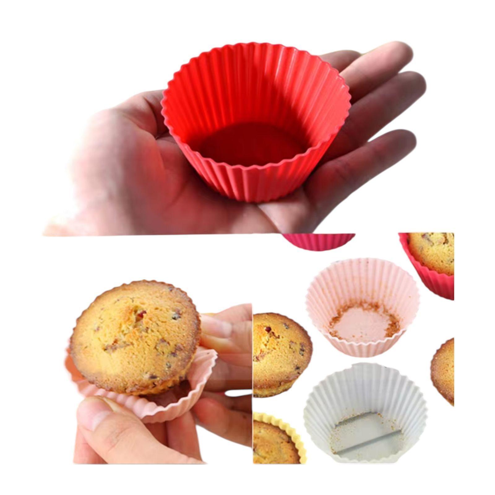 Moldes de Silicona x12 Capacillos Cupcakes Reutilizables-3