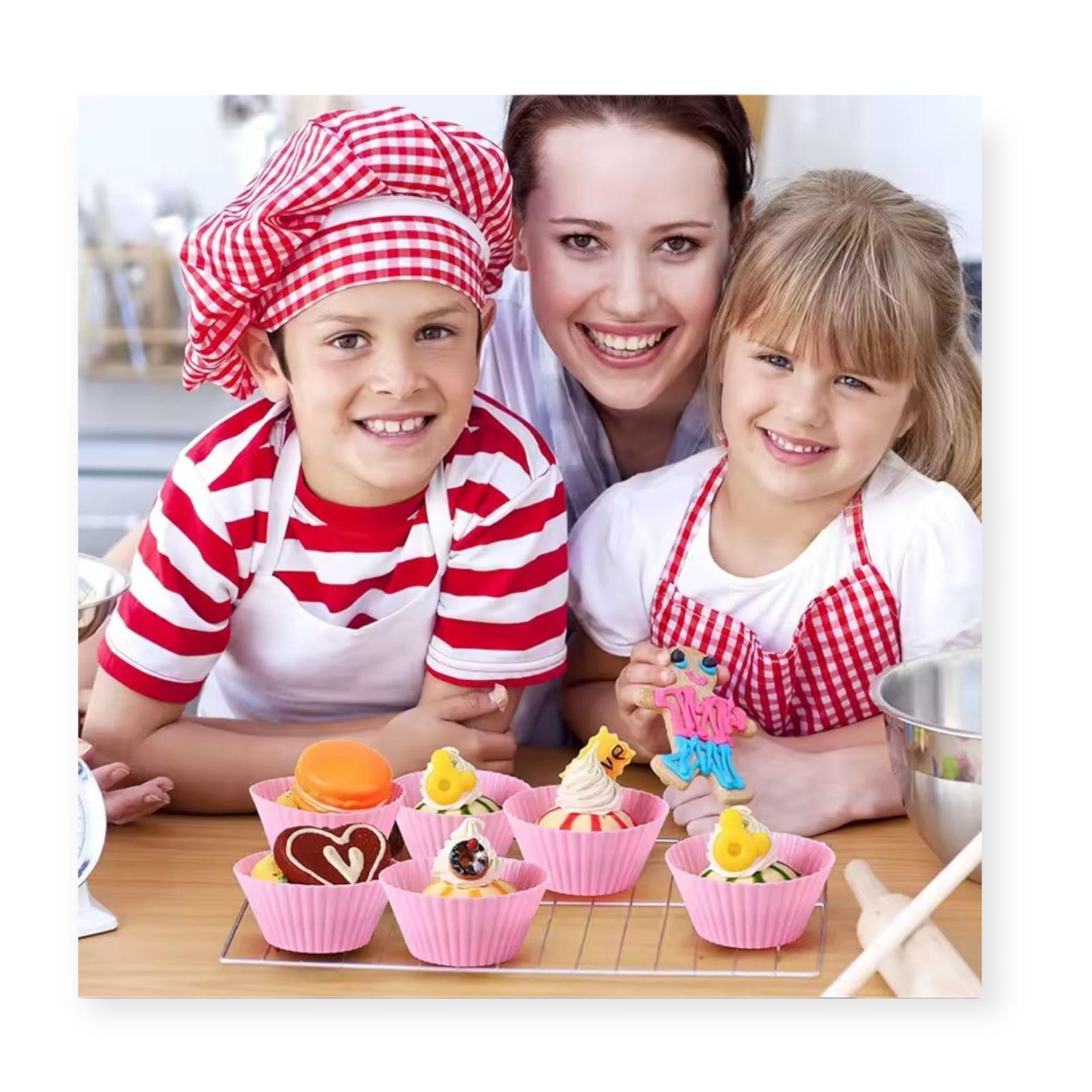 Moldes de Silicona x12 Capacillos Cupcakes Reutilizables-6