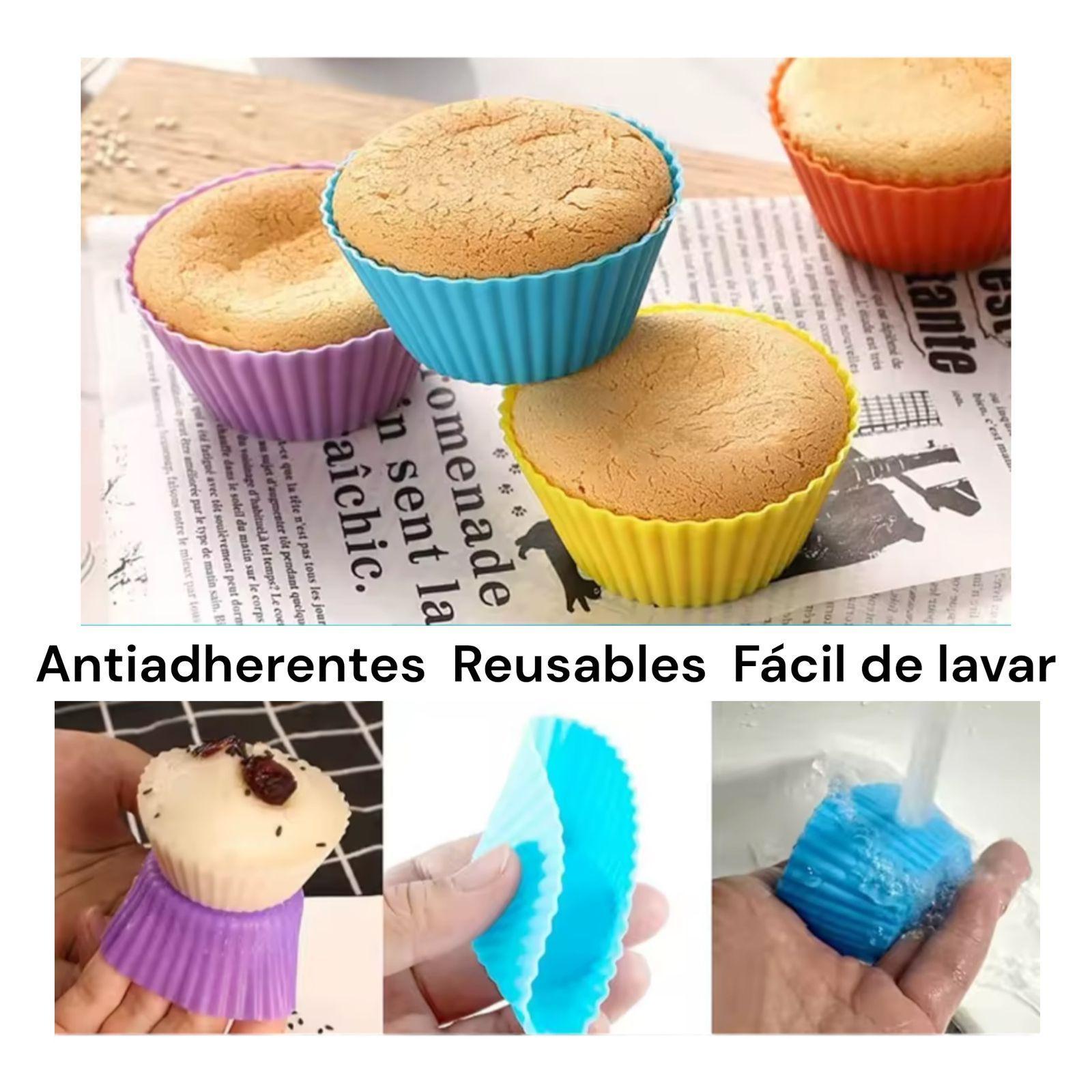 Moldes de Silicona x12 Capacillos Cupcakes Reutilizables-7