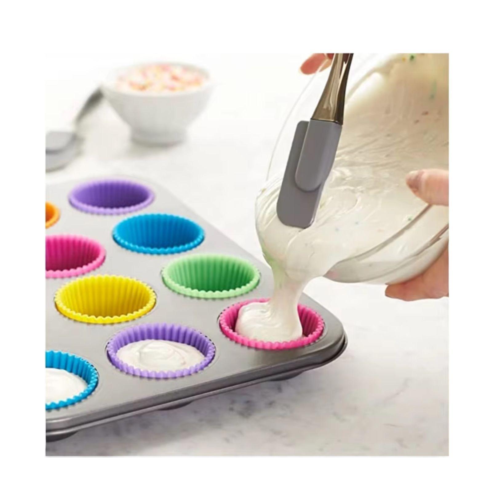 Moldes de Silicona x12 Capacillos Cupcakes Reutilizables-8