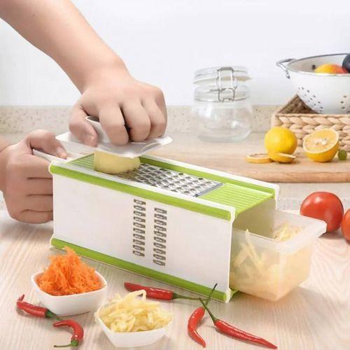 Picador Cortador De Verduras Frutas Rayador Alimentos 5 En 1-2