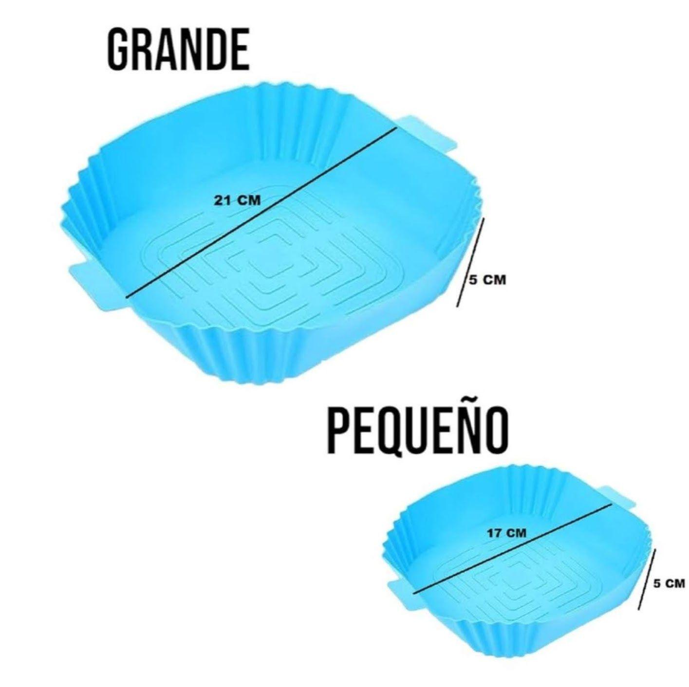 Set x2 Bandeja AirFryer Silicona Cuadrada Freidora Aire -5