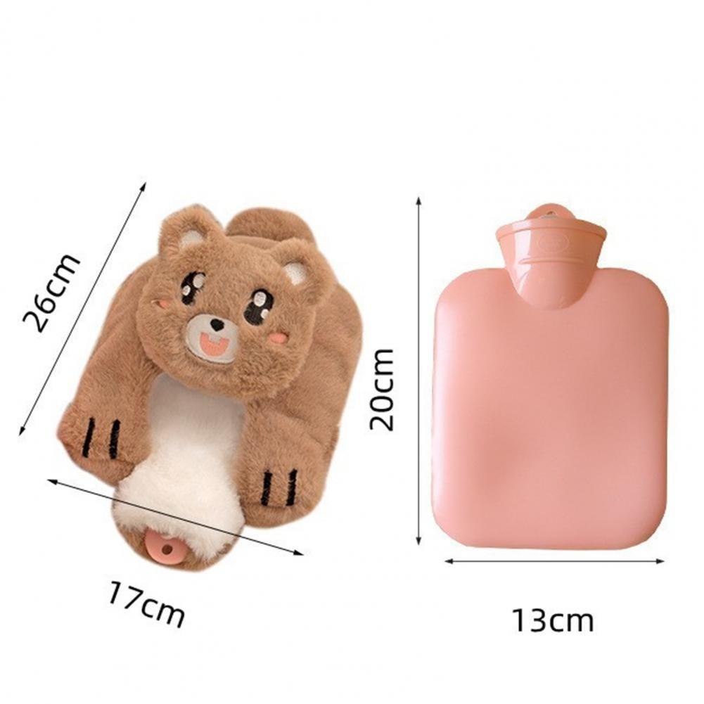 Guateros Kawaii Con Funda Felpa Lana Bolsa Agua Calefacción-1