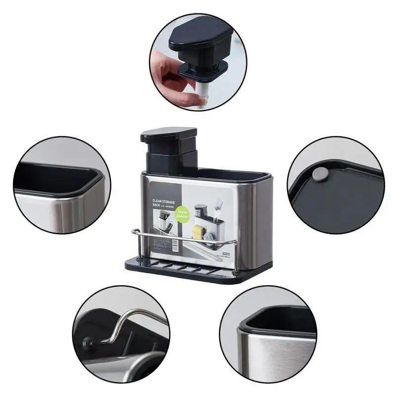Dispensador Rack Organizador Lavalozas Acero Inox -2