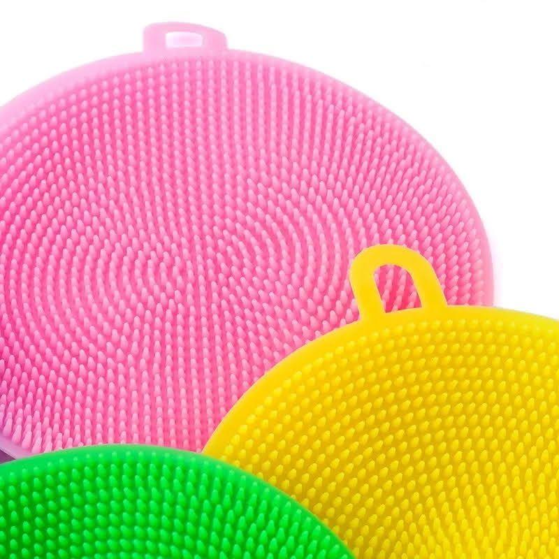Pack x3 Esponja Silicona Multiusos Alta Resistencia Lavaloza-2