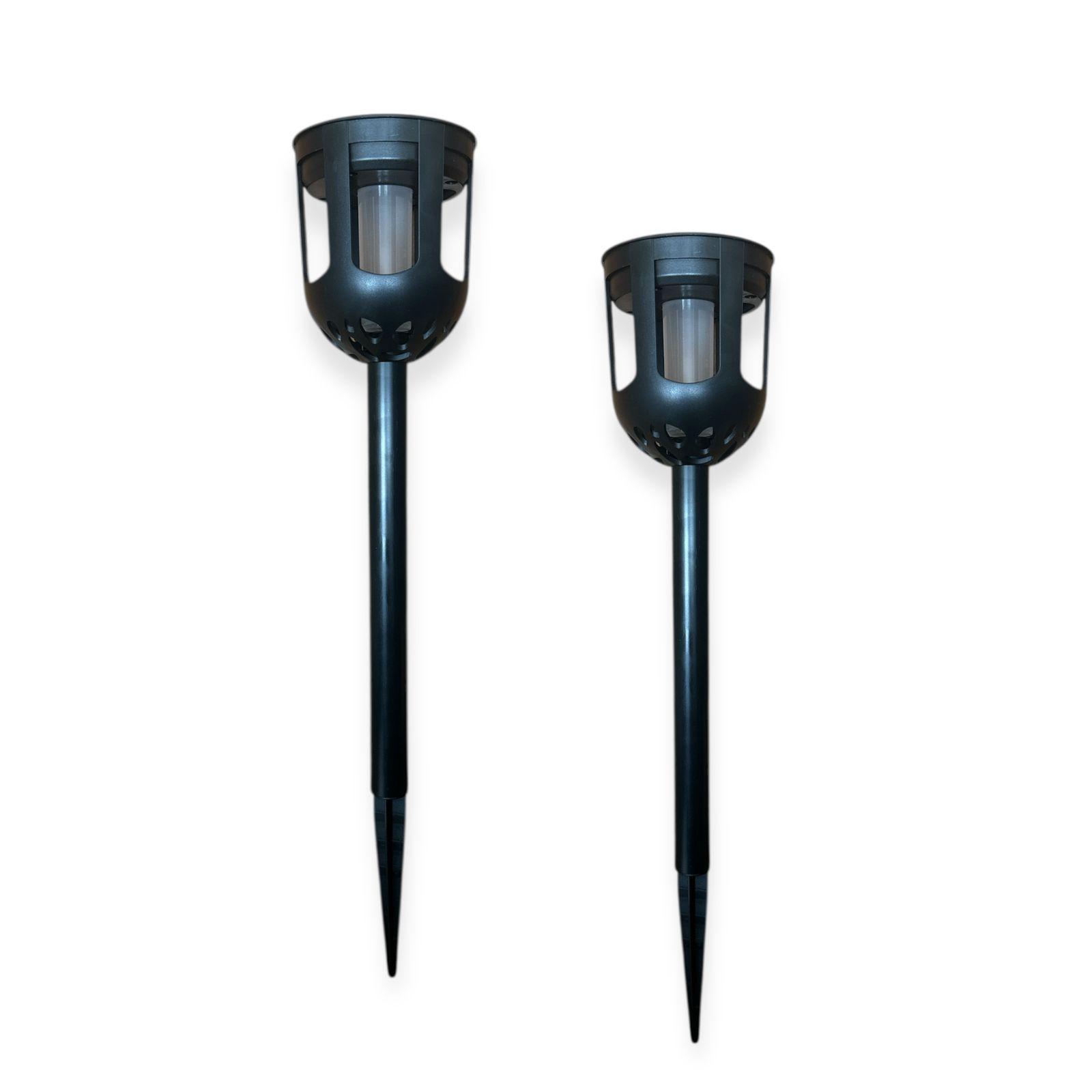 Estaca Solar X2 Exterior Para Jardin Lampara Antorcha-3