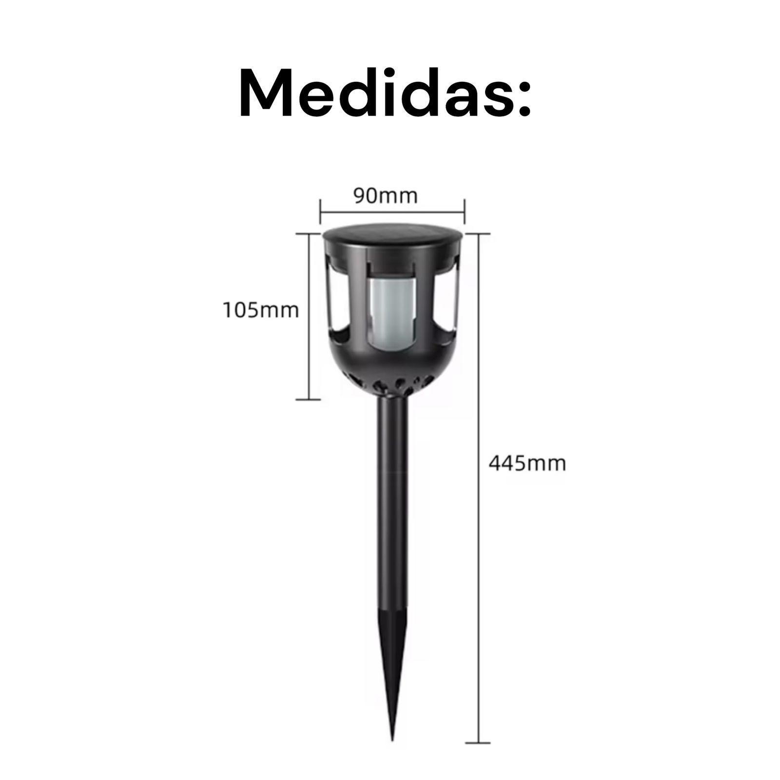 Estaca Solar X2 Exterior Para Jardin Lampara Antorcha-6