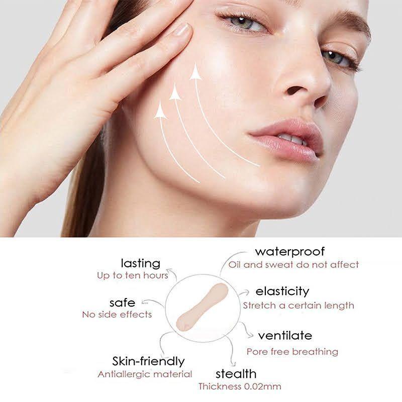 Lifting Estiramiento Facial Invisible Impermeable Autoadhesivo-3