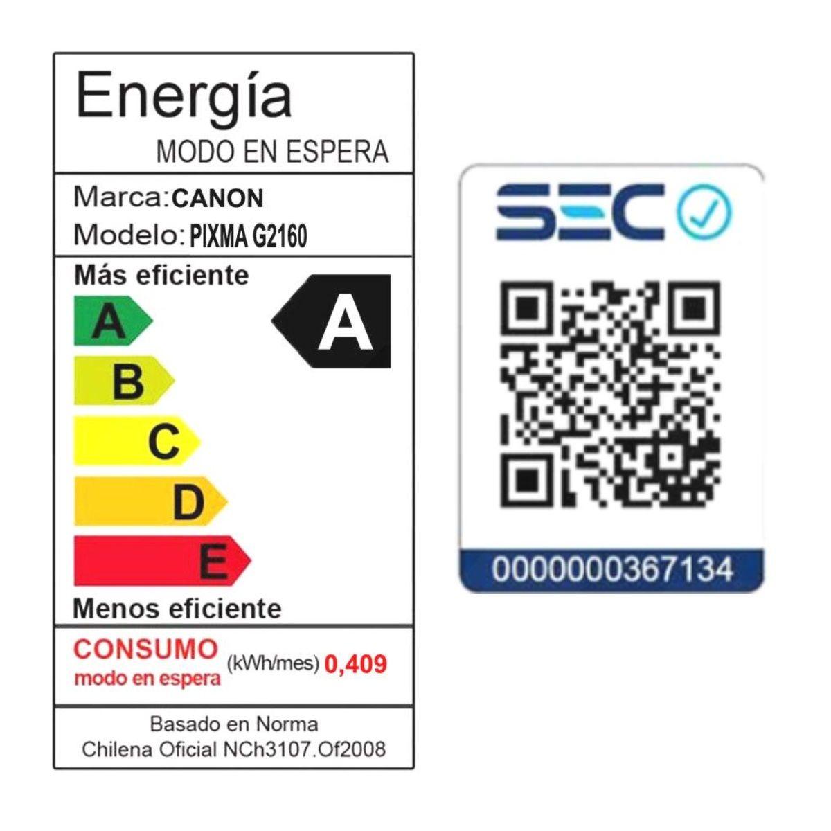 Multifuncional Canon Pixma G2160 Sistema Continuo Solo Usb-5