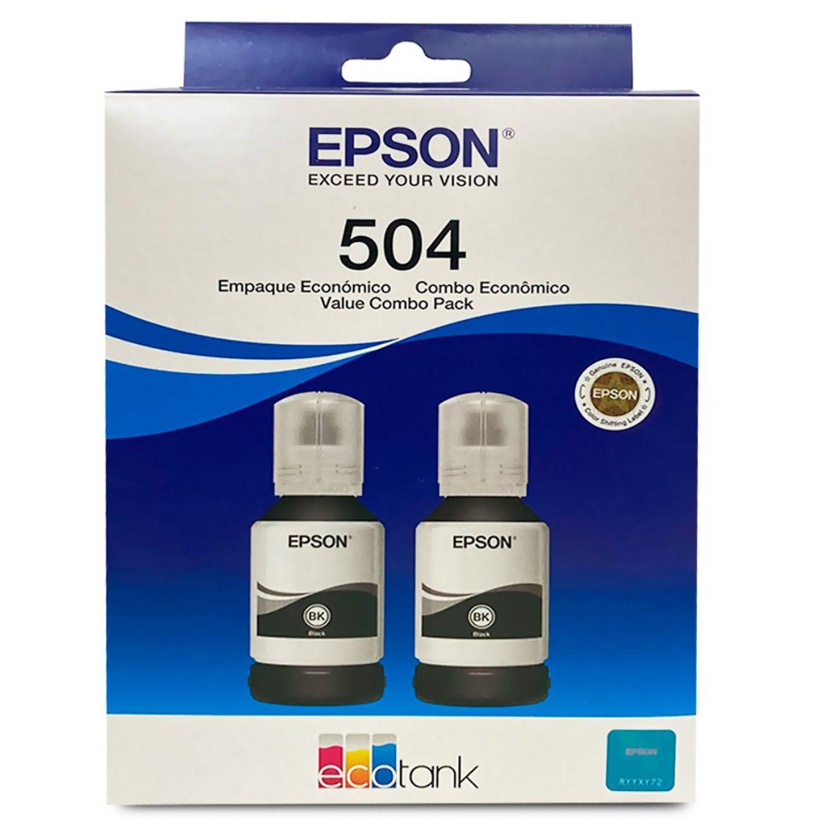Epson Pack 2 Tintas Negras T504, T504120-2P-PACK-2