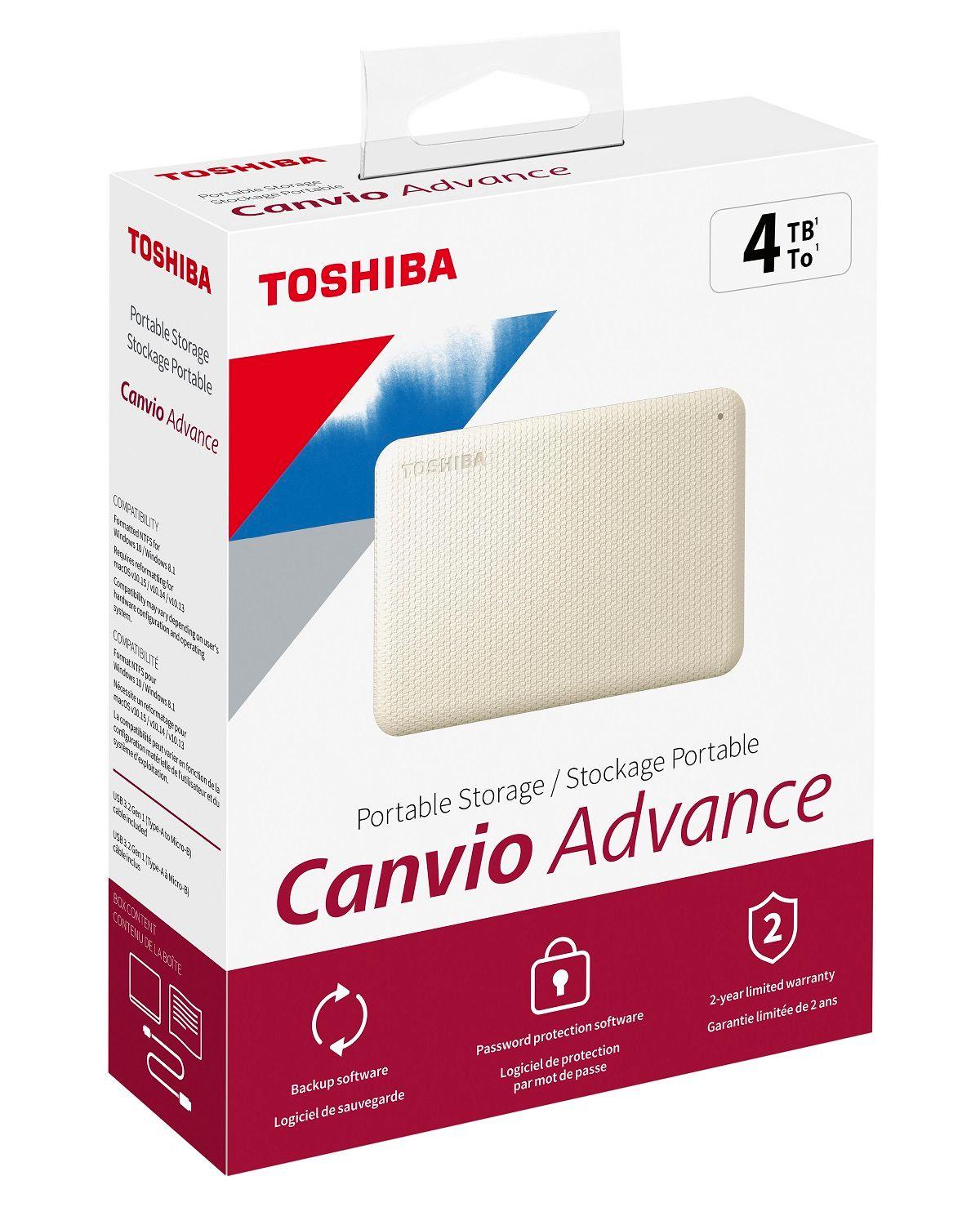 Disco Duro Externo Toshiba 4tb Canvio Advance Blanco-3