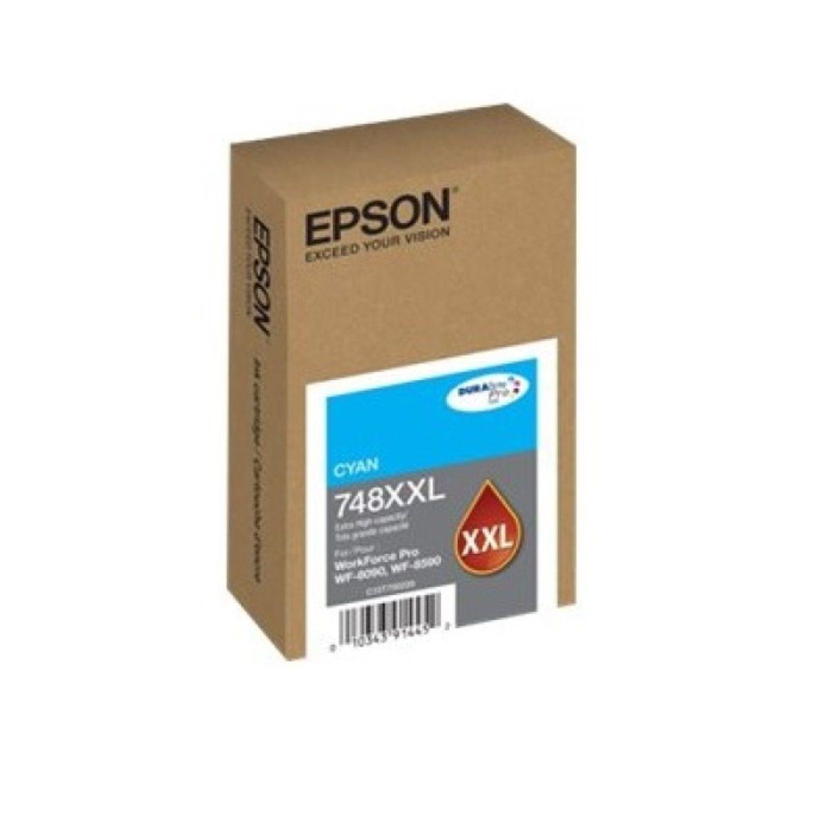 Epson Tinta 748XXL, Cyan, T748XXL220-AL-3