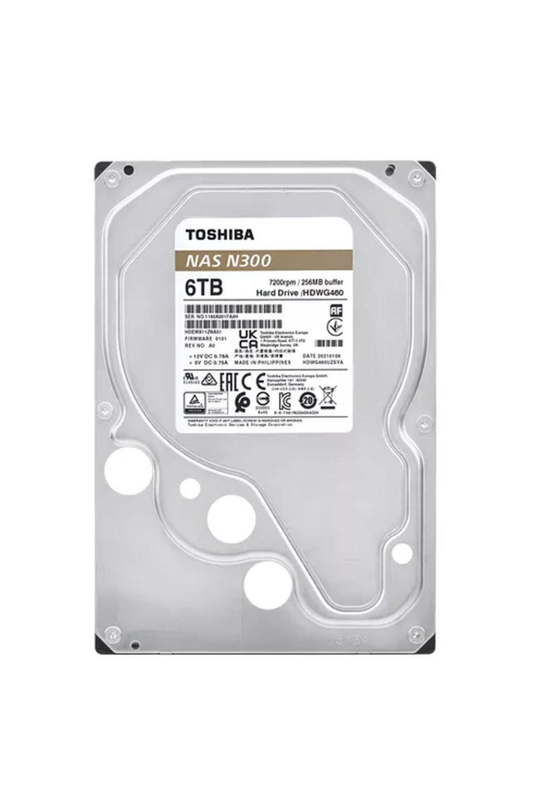 Toshiba Disco duro Interno 6TB, N300, NAS, HDWG760XZSTA-2