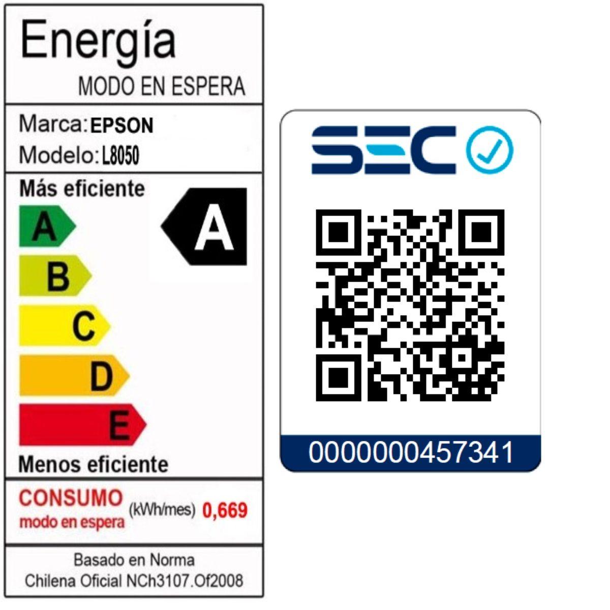 Epson Impresora Fotográfica L8050 EcoTank WiFi USB C11CK3730-7