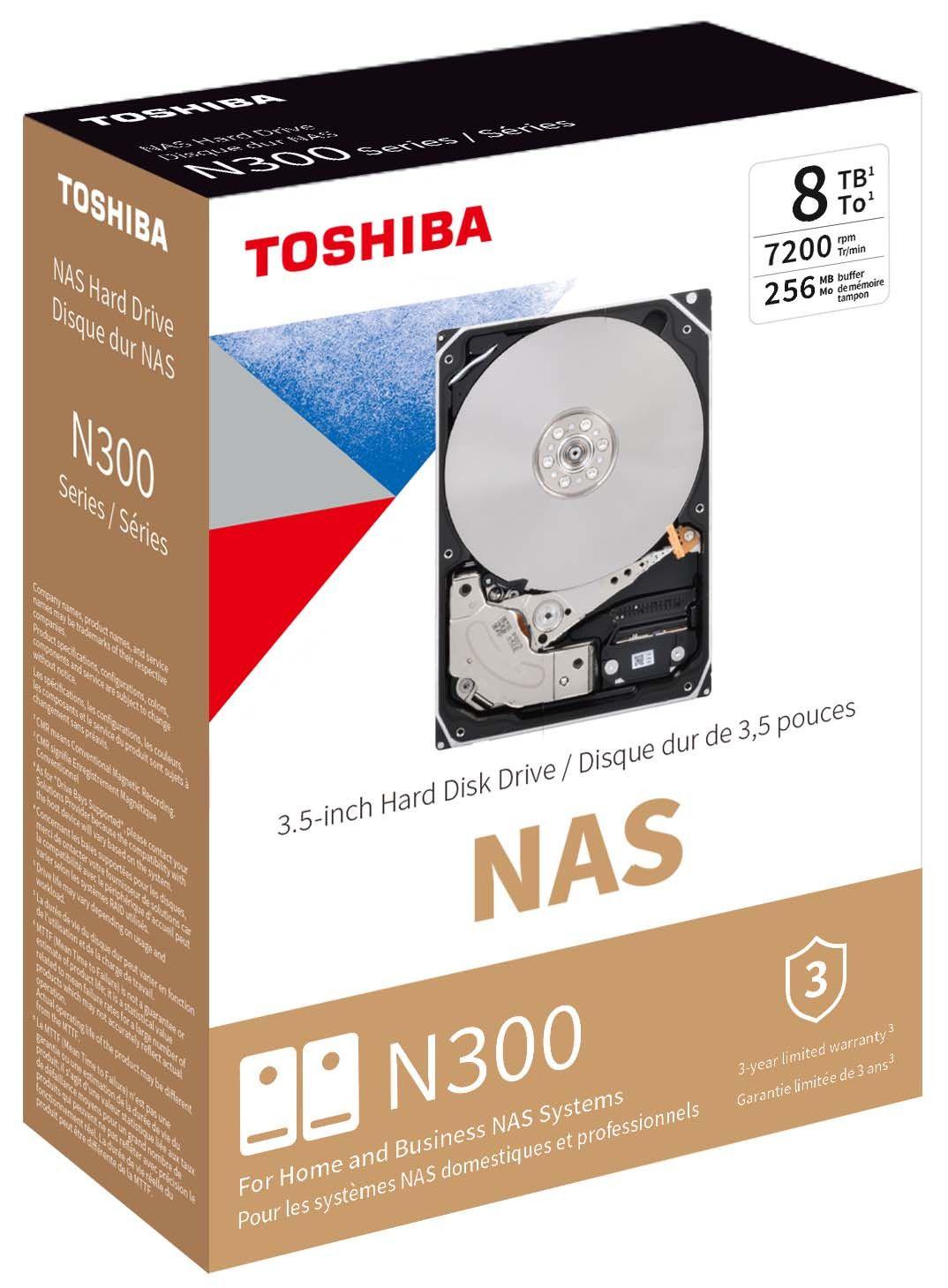 TOSHIBA Disco Duro Nas 8TB N300 3.5″ Sata HDWG480XZSTA-0