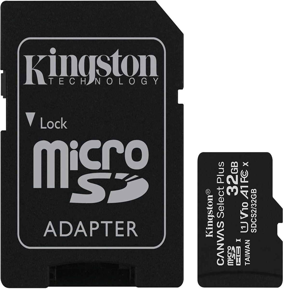 Kingston MicroSD 32GB, Canvas Select Plus, 100R, SDCS2/32GB-3
