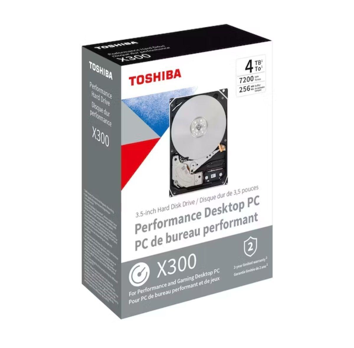 TOSHIBA Disco Duro Interno 4TB, X300 3.5", Sata HDWR440XZSTA-1