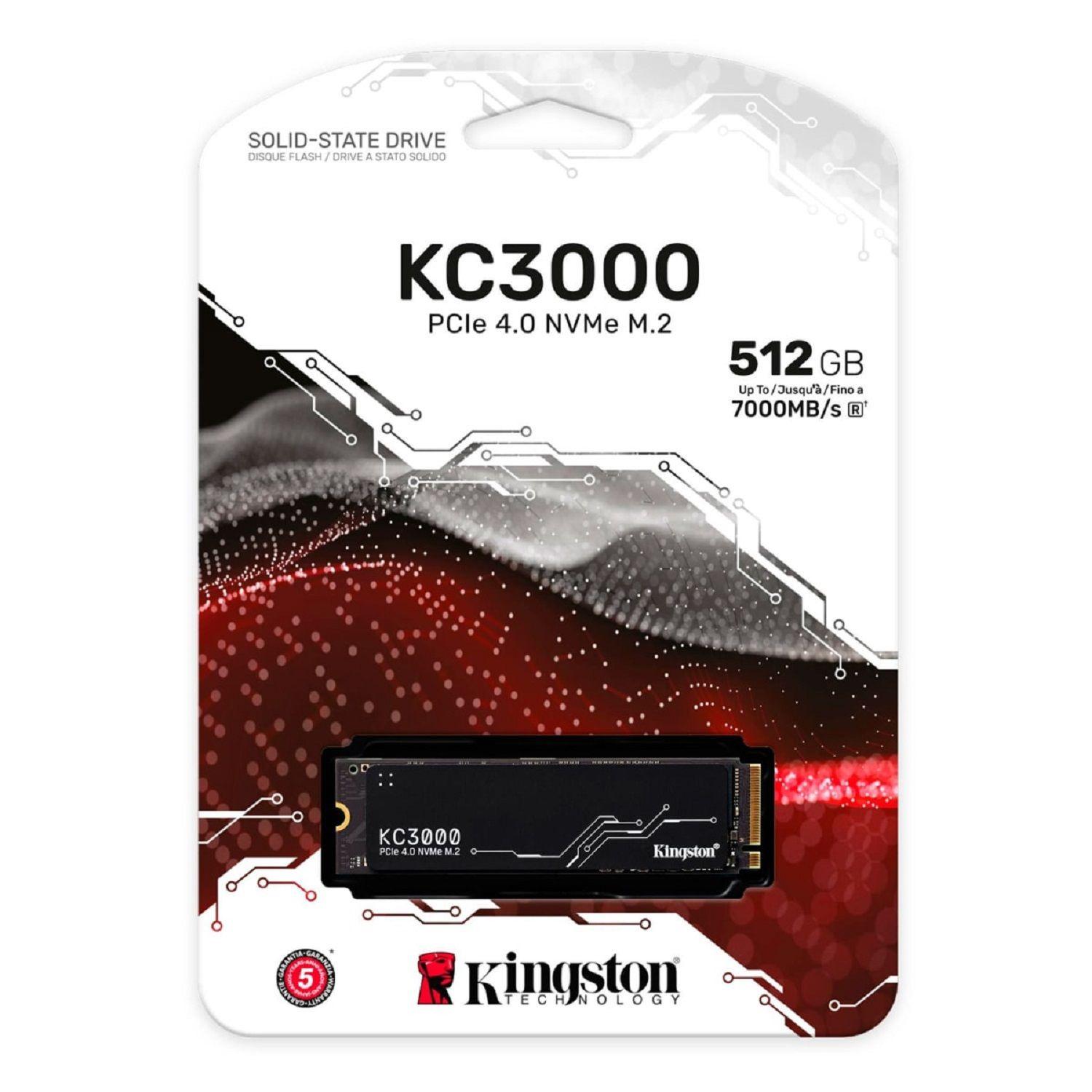 Kingston Disco Ssd 512gb Pcie 4.0 Nvme M.2 7000mb/s Kc3000-2